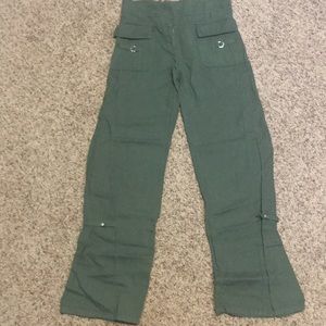 Wide leg Army linen/cotton pants
